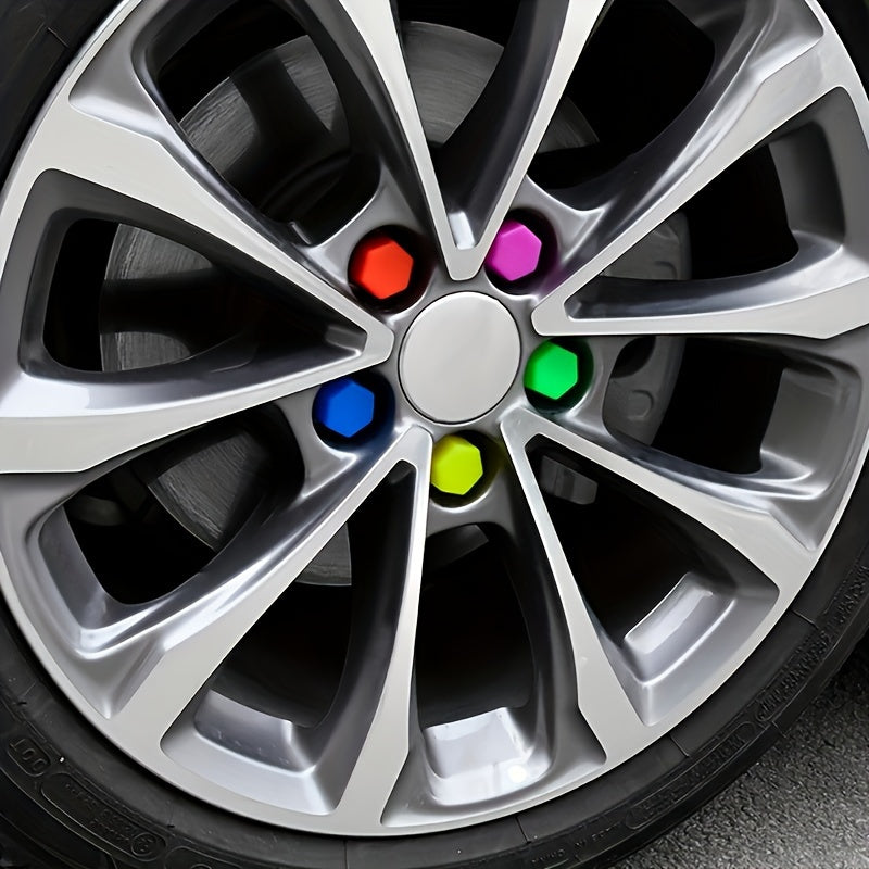 20pcs Durable PP Wheel Nut Covers with Hex Socket for Vehicle Rims