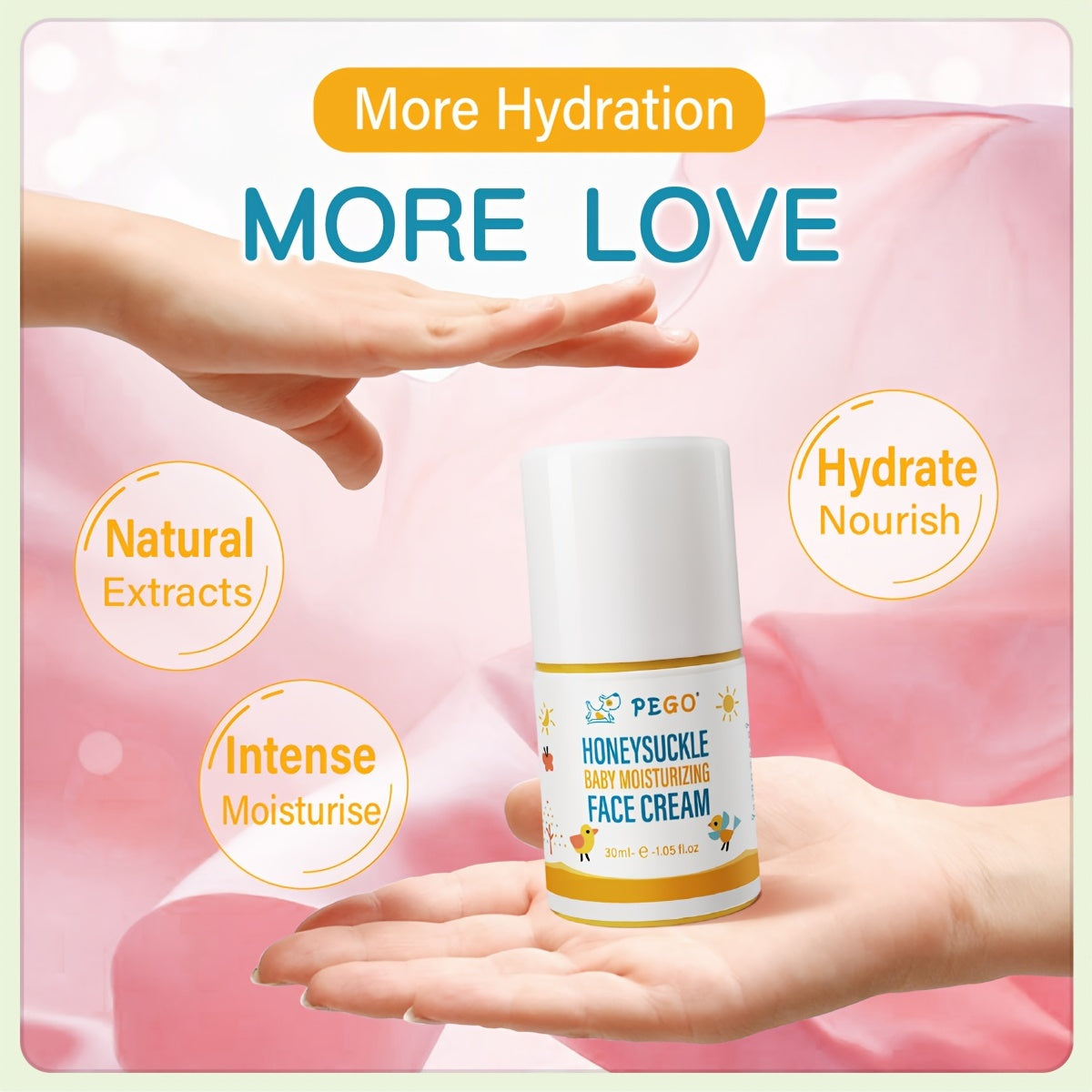 Honeysuckle Moisturizing Face Lotion with Chamomile Glycerin 30g for Sensitive Skin