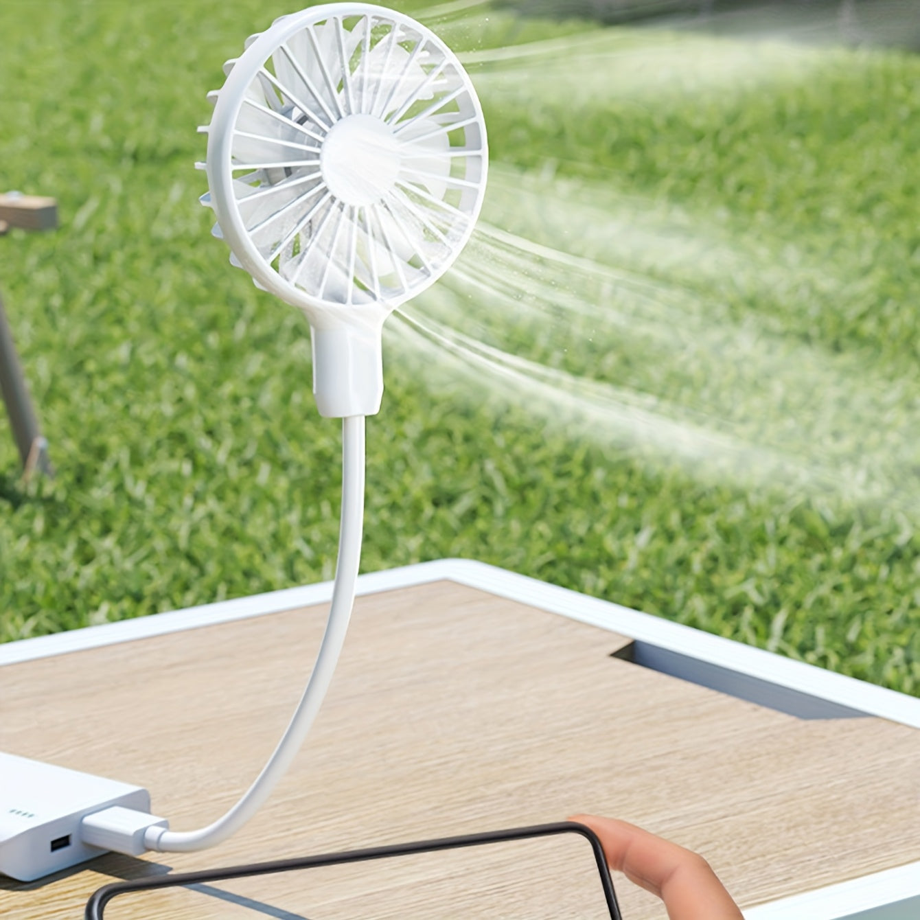 Portable USB Mini Fan for Travel Camping Outdoor and Desktop Use Quiet Compact ABS