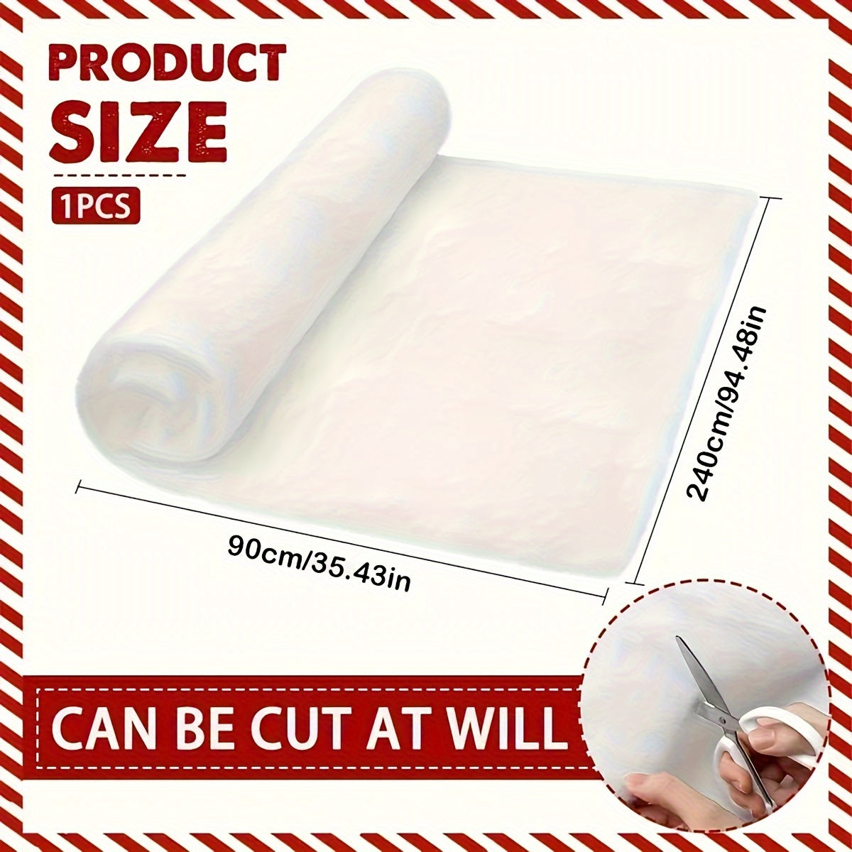 Artificial Snow Decor for Christmas and Holiday Decorations, Includes Snowballs and Backdrops