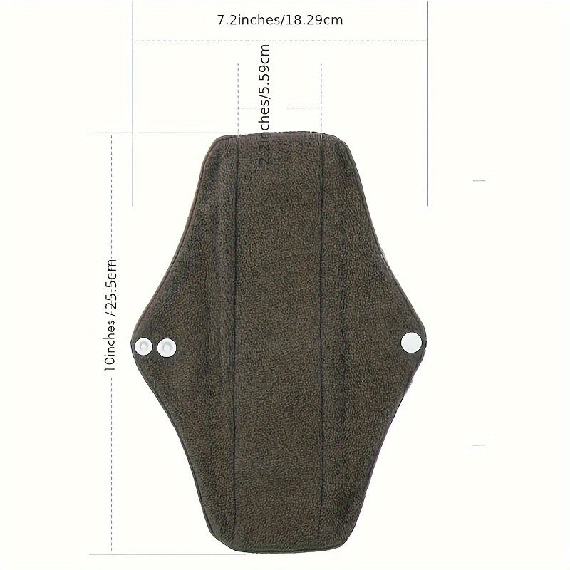5 yoki 10 ta tasodifiy rangdagi qayta ishlatiladigan menstruatsiya padlari, og'ir oqim uchun qanotlari bilan bambuk matodan tayyorlangan, ayollarning davrida yuviladigan tunlik ichki kiyimlar.