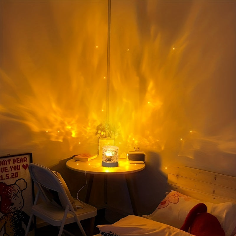 Luz nocturna de ondas de agua con ambiente ajustable de 7 colores, recargable por USB para dormitorio y sala de juegos

Source:
Water Ripple LED Night Light with 7-Color Adjustable Ambiance USB Rechargeable for Bedroom and Playroom