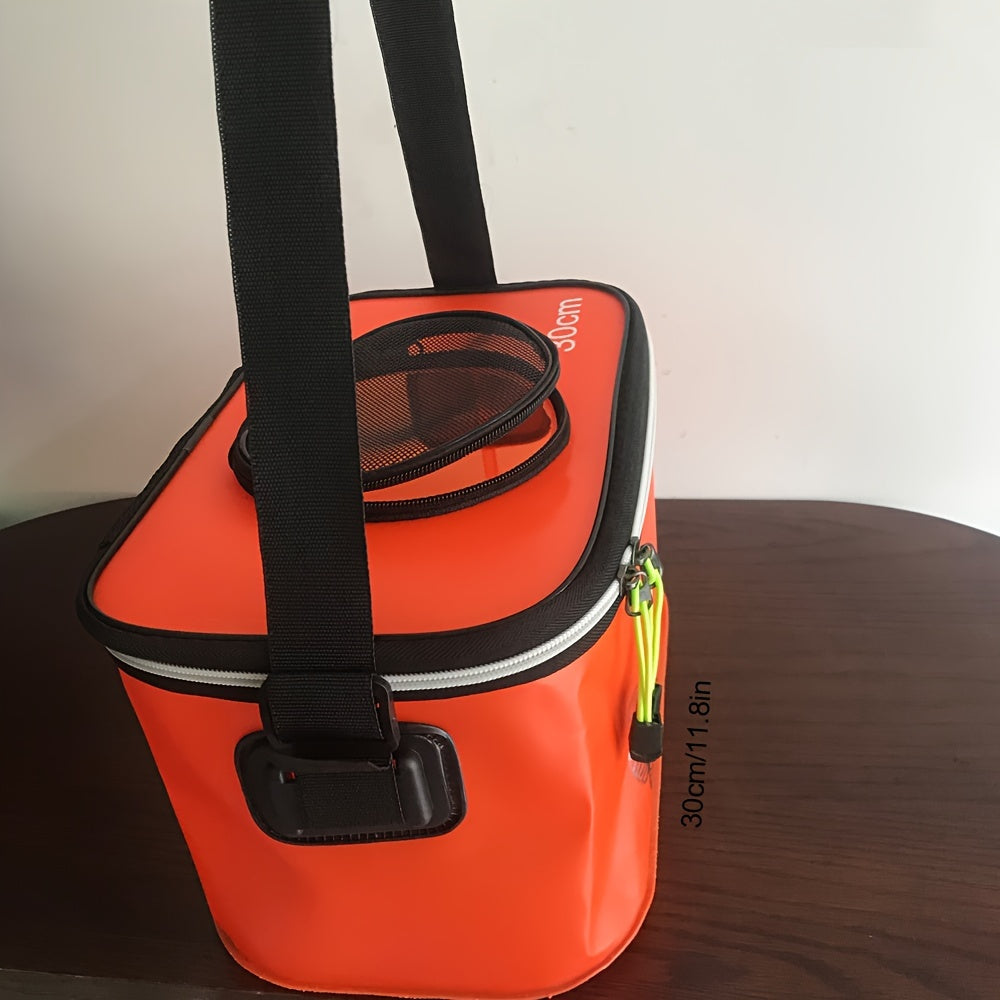 Waterproof EVA Fishing Tackle Storage Bag with Shoulder Strap for Outdoor Gear Camping Jewelry Beading Supplies