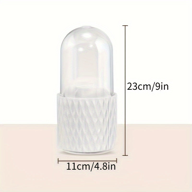 Unisex Plastic 360° Rotating Makeup Brush Organizer Storage Box with Compartments