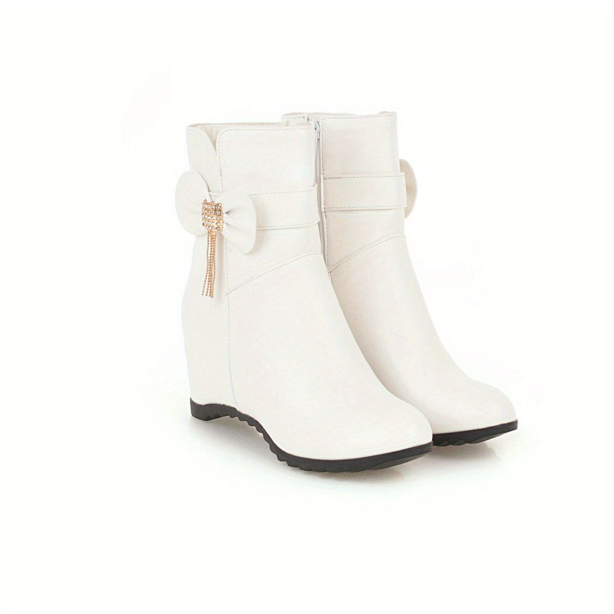 Women's Round Toe Fashion Boots With Boosting Insole
