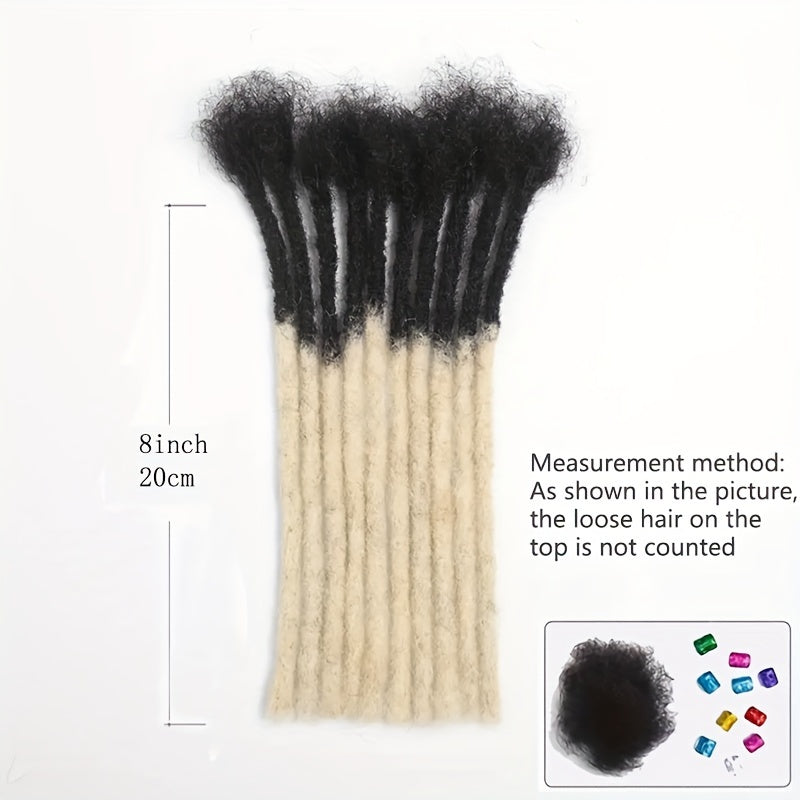 Men's Dreadlock Extensions 0.4cm 10 Strands Human Hair Braids