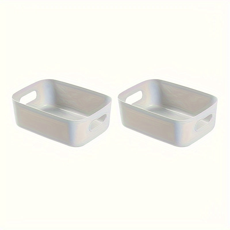 Организуйте все с помощью 2 больших пластиковых контейнеров для хранения на кухне, в офисе и дома. Эти универсальные органайзеры идеально подходят для хранения косметики, нижнего белья, носков и многого другого.