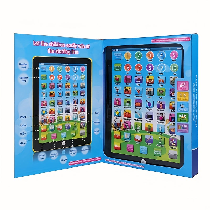 Kids' Educational Tablet for Kids 3+ Battery-Powered Interactive Learning Pad in Multicolor