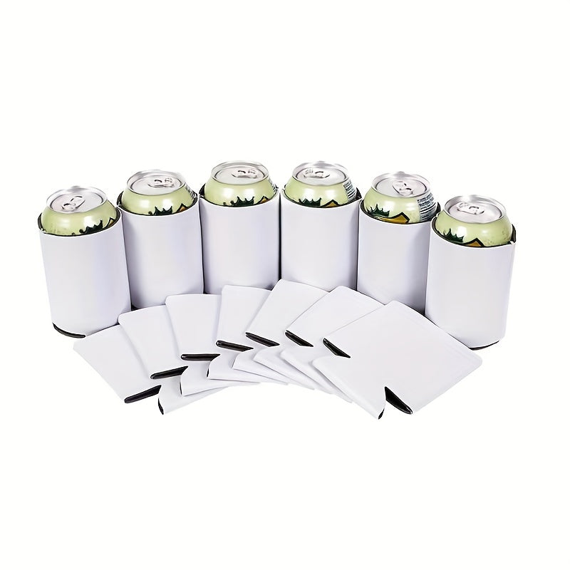 25 Black and White Can Cooler Sleeves for 12oz and 16oz Cans, Party and Outdoor Use