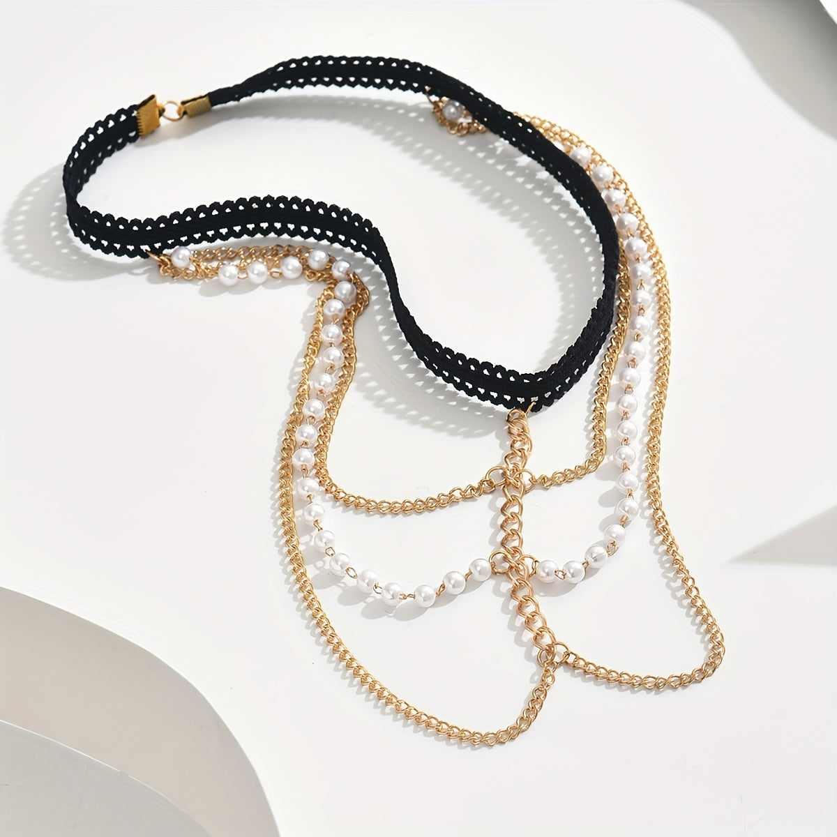 Women's Pearl Leg Chain with Multi-Layer Body Jewelry