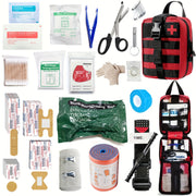 164-Piece Tactical First Aid Kit for Outdoor Activities with Bandages, Scissors, Tweezers, and Thermal Blanket