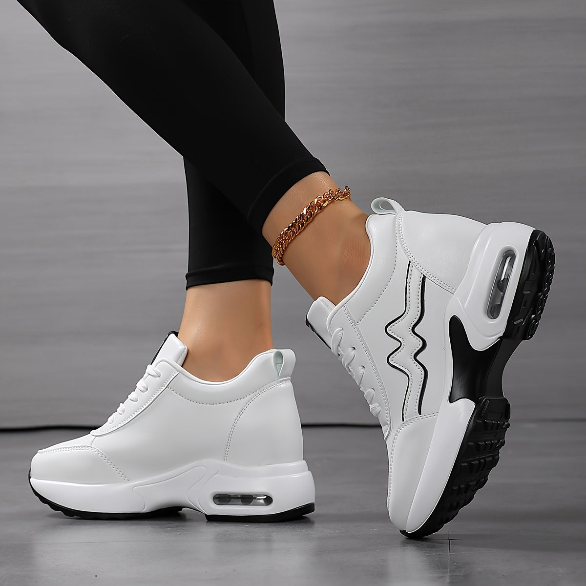 Zapatillas casuales ligeras para mujer blancas, zapatos de caminar de bajo perfil, transpirables y cómodas