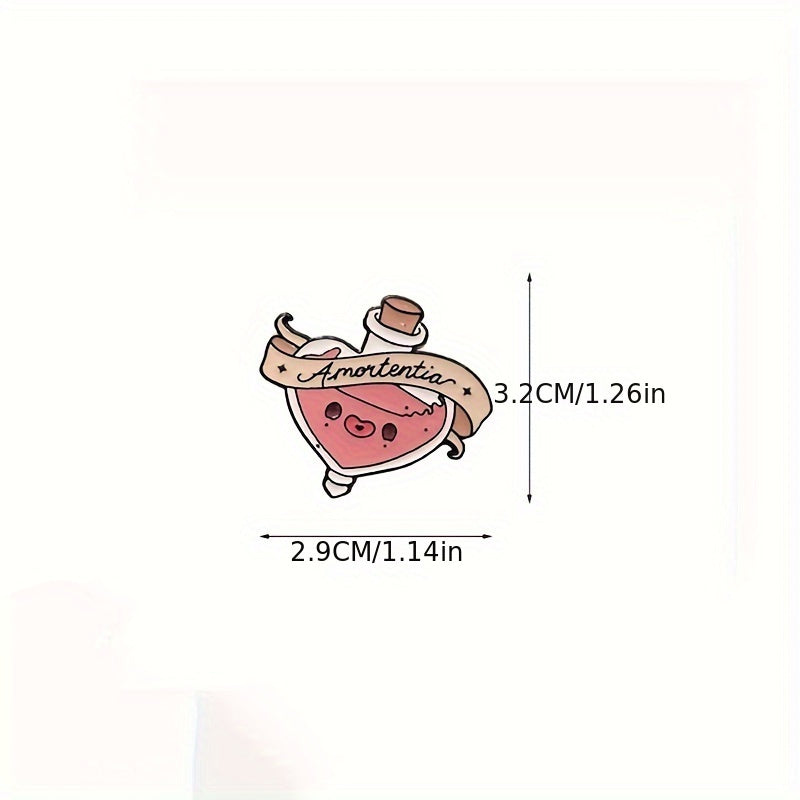 Toʻrtta emal pinlar toʻplami, ijodiy kimyo laboratoriya shishalari bilan, metall alloy ilmiy aksessuarlar, talabalar va entuziastlar uchun
