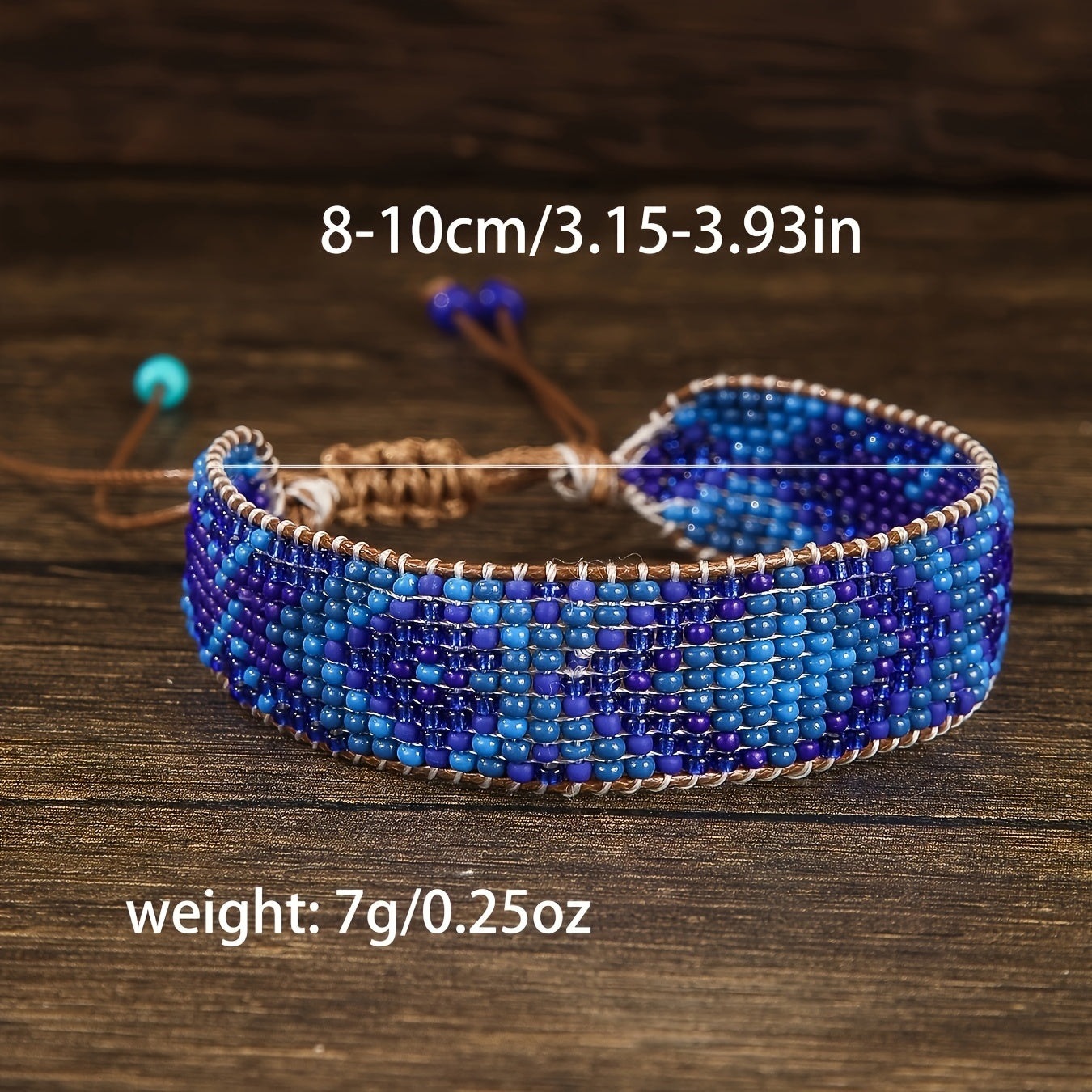 Bohemian Style Geometric Pattern Glass Beaded Women's Bracelet for Daily Wear