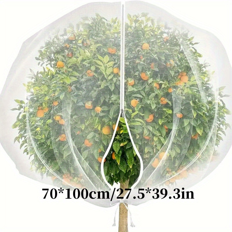 Fruit Tree Net Bags with Zipper and Drawstring for Pest Deer Bird Protection
