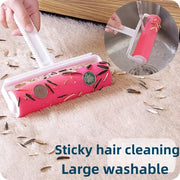 Large Washable Pet Hair Remover Roller Brush with Sticky Lint Roller for Dogs and Cats