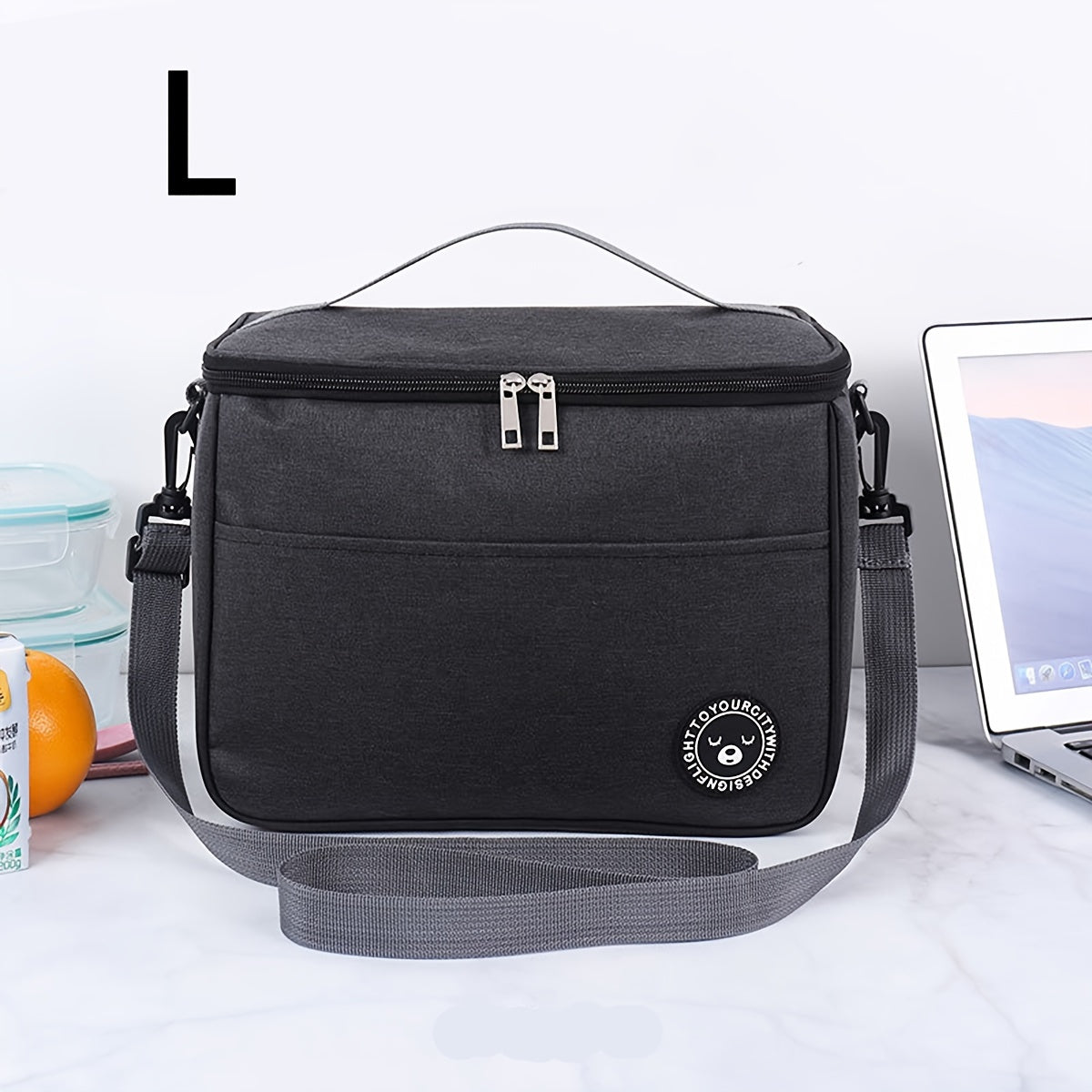 Bolsa de almuerzo aislada y a prueba de fugas de gran capacidad con diseño de animales para oficina y viajes