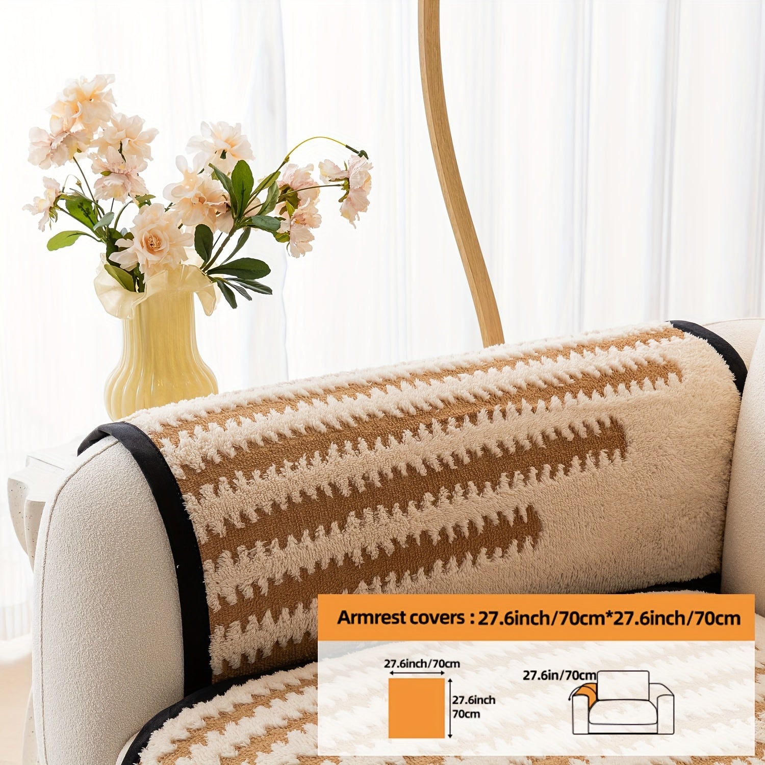 Современная накидка на нордический диван с черно-белой полоской, безопасная для домашних животных, противоскользящая, для 1-4 мест