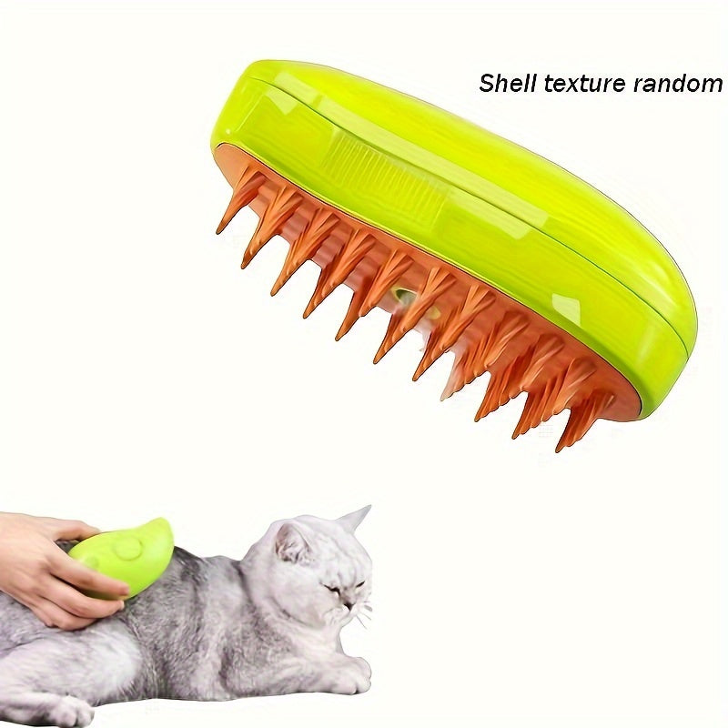 USB-Powered Steam Pet Brush for Cats and Dogs Deshedding Comb with Spray Indoor Outdoor