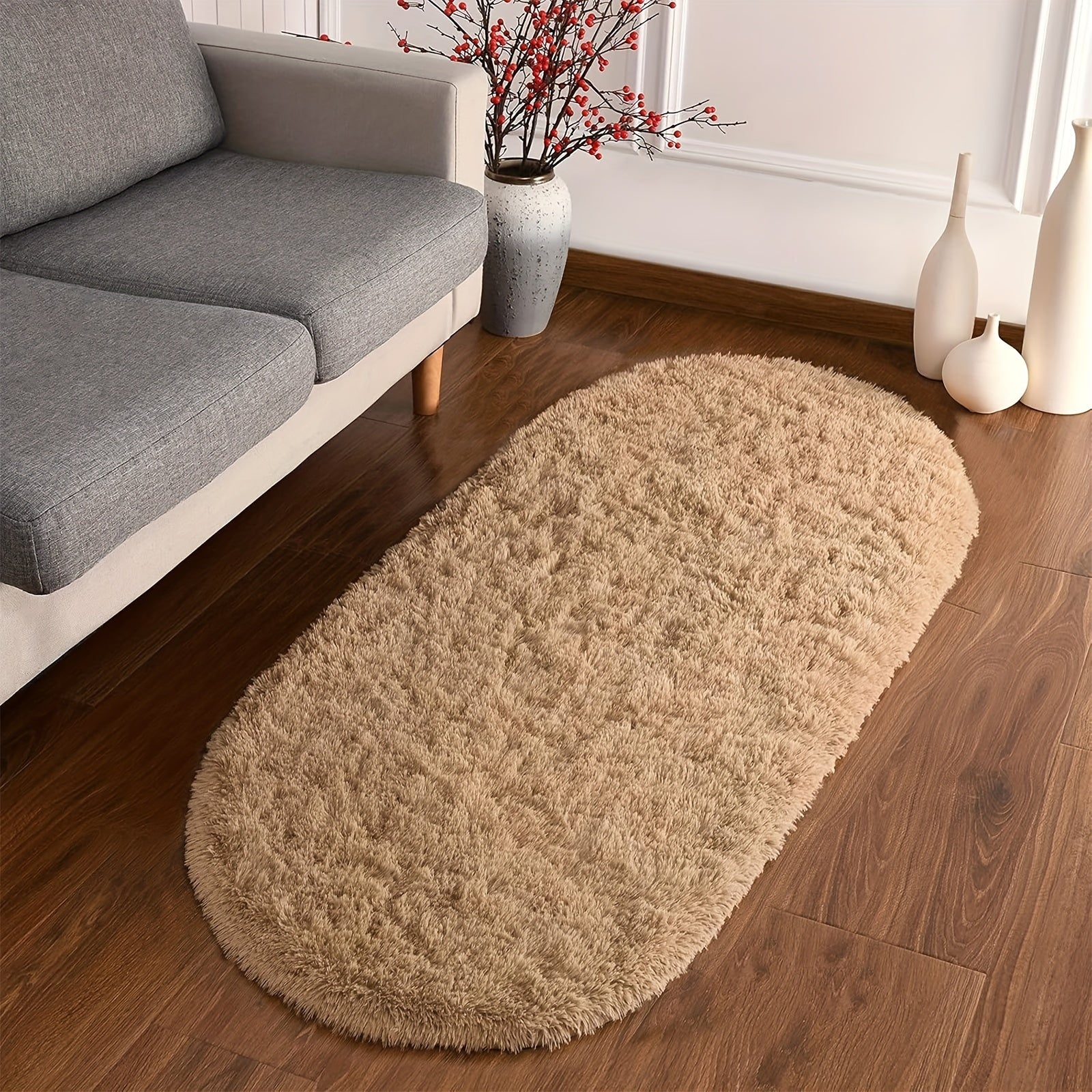 Soft Fluffy Shag Area Rug Non-Slip Machine Washable for Living Room or Bedroom