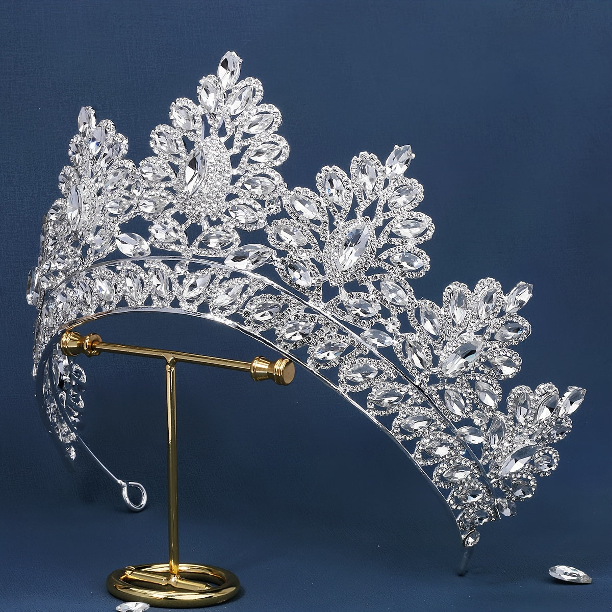 Rhinestone Alloy Tiara for Women Girls Party Prom Bridal Crown Head Accessory