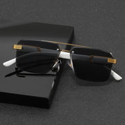 Men's Semi-Rimless Ultraviolet Fashion Glasses Black Lightweight