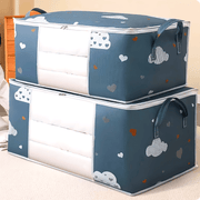 Large Capacity Quilt Storage Bag with Clear Window Foldable Portable Clothes Organizer