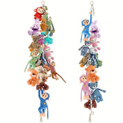 Toy Storage Organizer with 20 Metal Clips Hanging Chain for Plush Toys Hats Socks and Holiday Cards