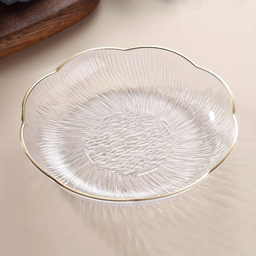 Crystal-Textured Plastic Fruit Bowl for Living Room Decor