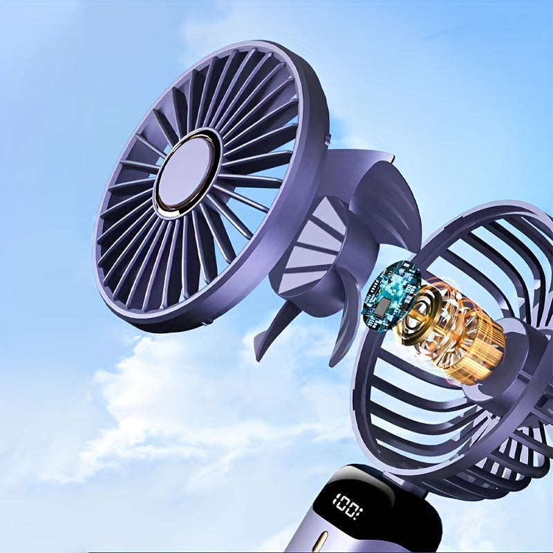 Aromatherapy Handheld Fan Rechargeable USB Long Battery Indoor Outdoor Use