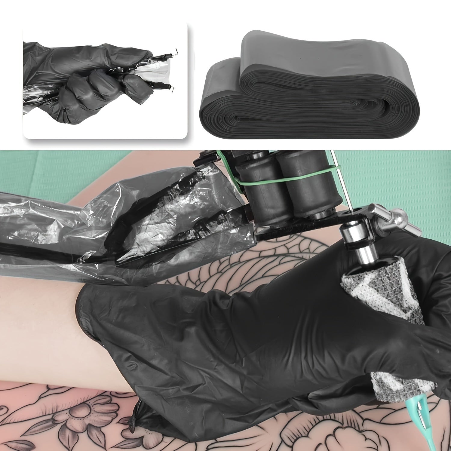 100-Pack Disposable Tattoo Clip Cord Sleeves Unscented Protective Covers