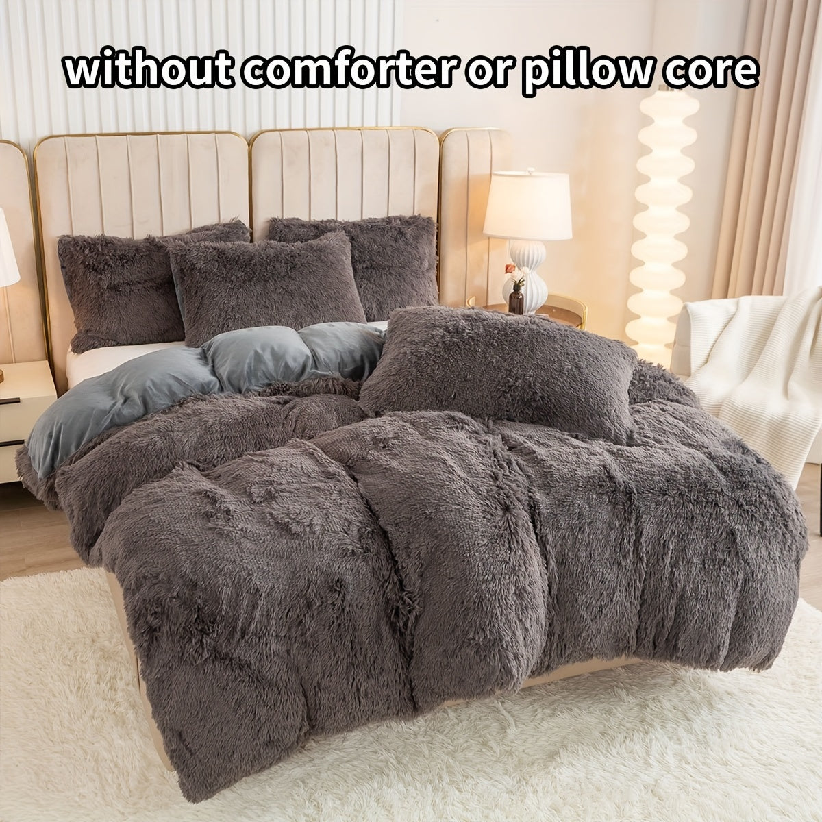 Set of 3 Pink Polyester Bedding Pieces for All Seasons Bedroom Decor