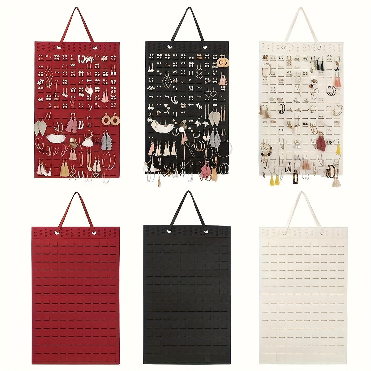 Eshik va taqinchoqlar uchun mo'ljallangan felt zargarlik buyumlarini tashkil etuvchi devor sumkasi Zamonaviy uy bezaklari