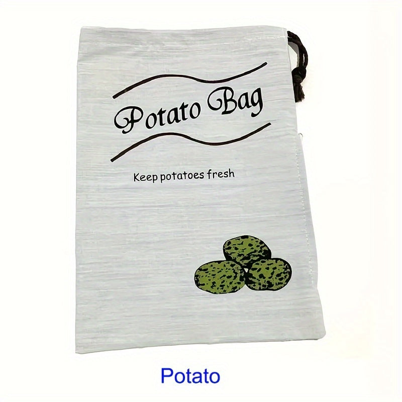 Drawstring Vegetable Storage Bag for Potatoes and Onions Keep Veggies Fresh
