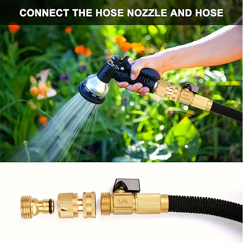 Garden Hose Quick Connectors Solid Brass 3/4 Inch GHT Fittings No-Leak