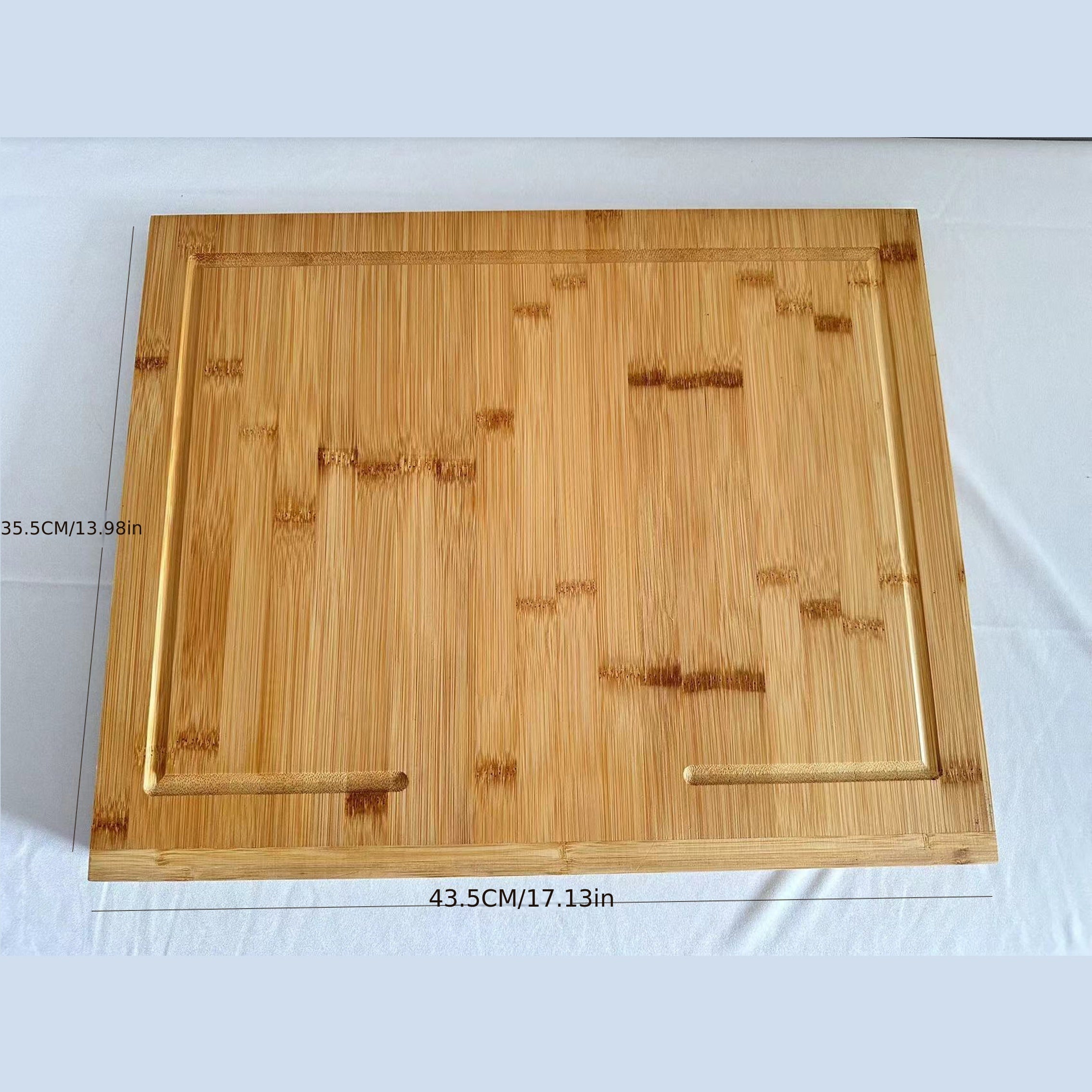 Large Bamboo Cutting Board for Kitchen Food Safe Durable 15x10 Inches