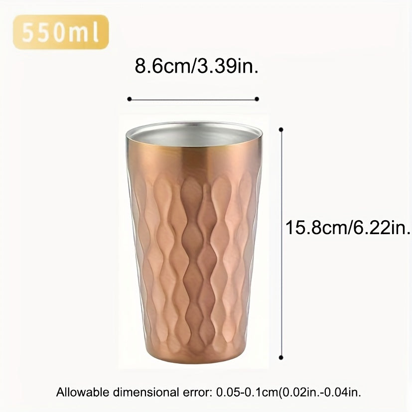 Stainless Steel Cups for Men and Women, Reusable, Durable, 12oz