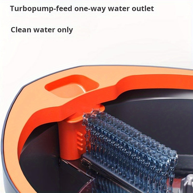 O'z-o'zini tozalash mop va kova to'plami, ikki tomonlama quritish bilan, mikroflanel yostiqlari bilan ta'minlangan