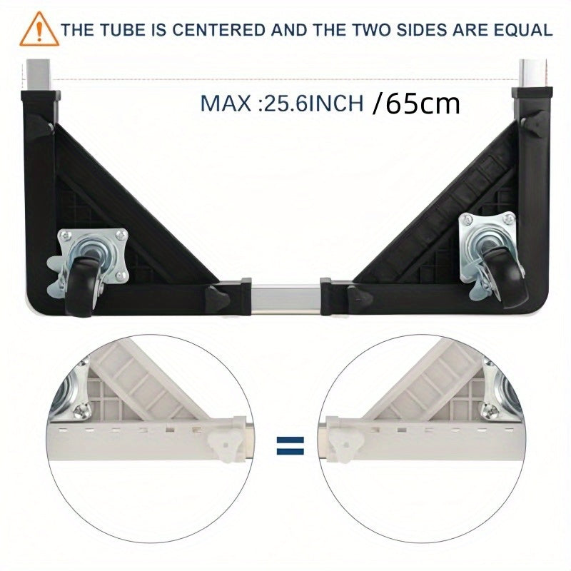 Universal Adjustable Appliance Dolly with Telescopic Support Stand Rubber Wheels Non-Slip Moving Base