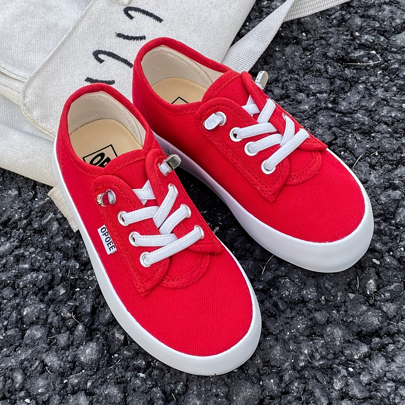 Kids' Canvas Slip-On Sneakers for Boys and Girls Breathable Lightweight Casual Shoes