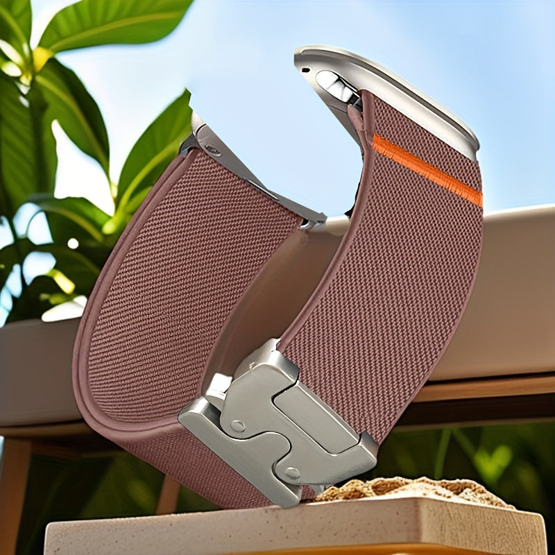 Elastic Nylon Loop Band for Apple Watch 38mm-49mm Non-Water Resistant Polyamide Strap for Men Women