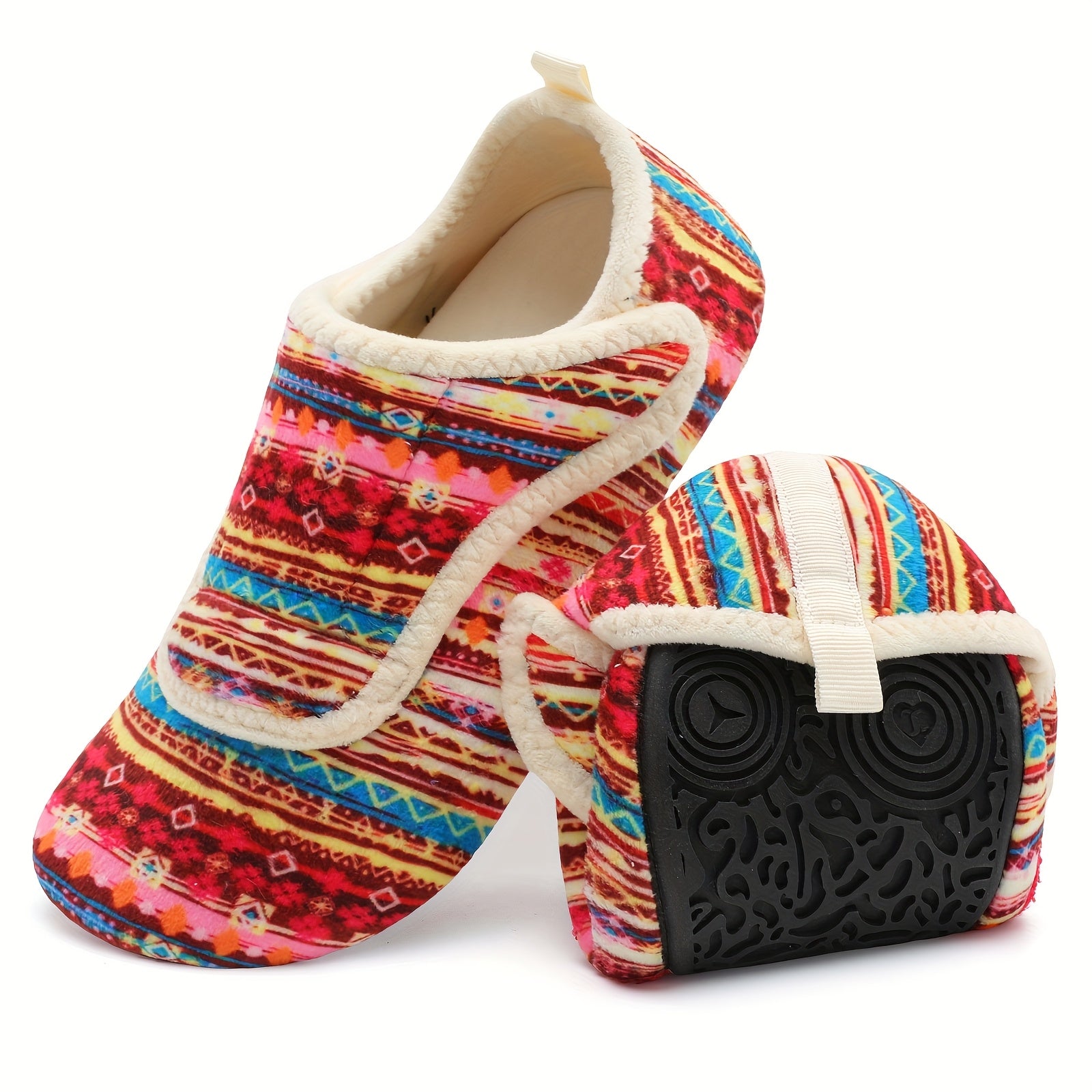 Ayollar uchun plush bej ichki shlyapki – yumshoq va qulay uy poyabzali