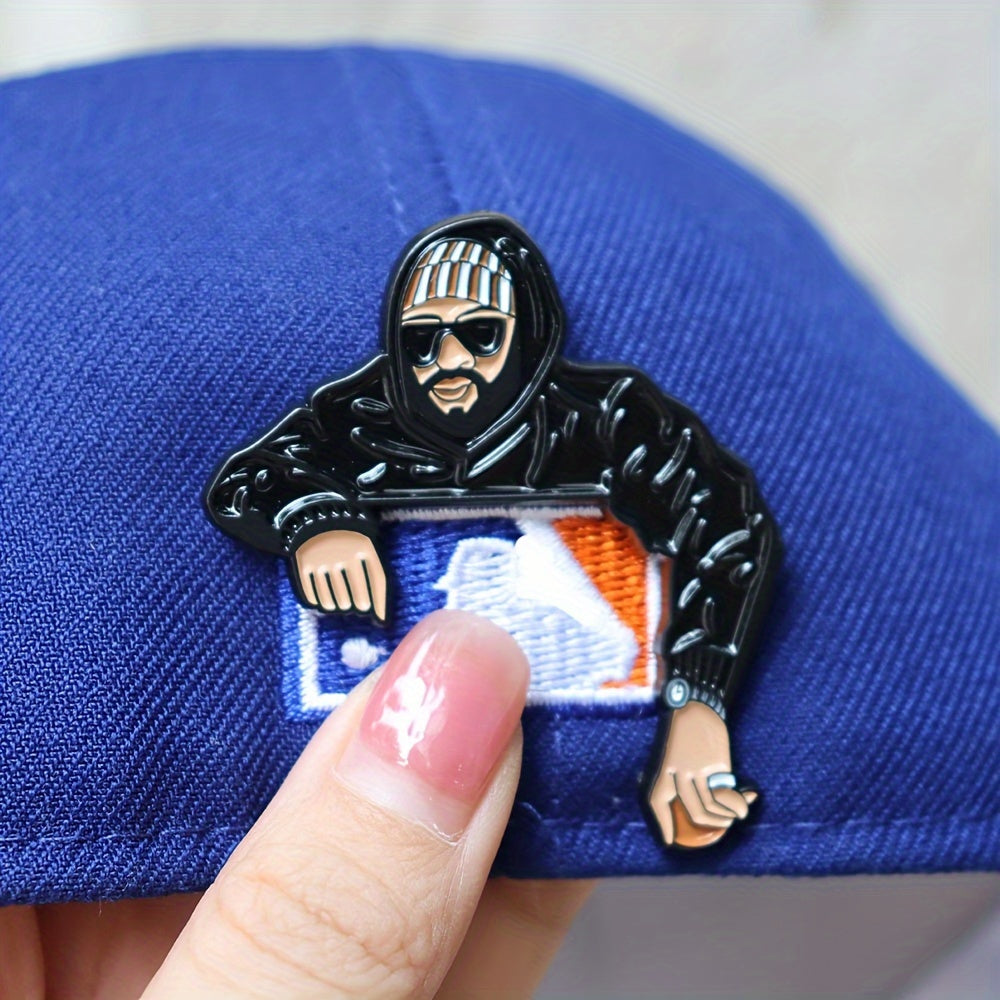 Qora emal pin, zink alloy, moda kiyimlari, shlyapa aksessuari