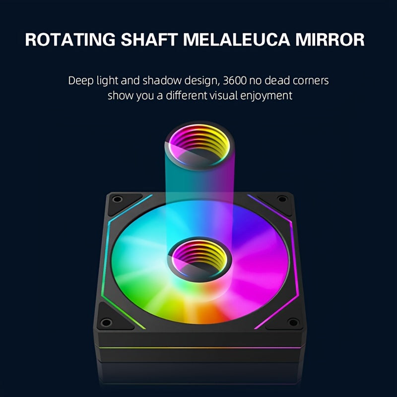 ARGB Infinity Mirror PC Cooling Fan 12cm High-Speed Low-Noise Gaming Case Fan