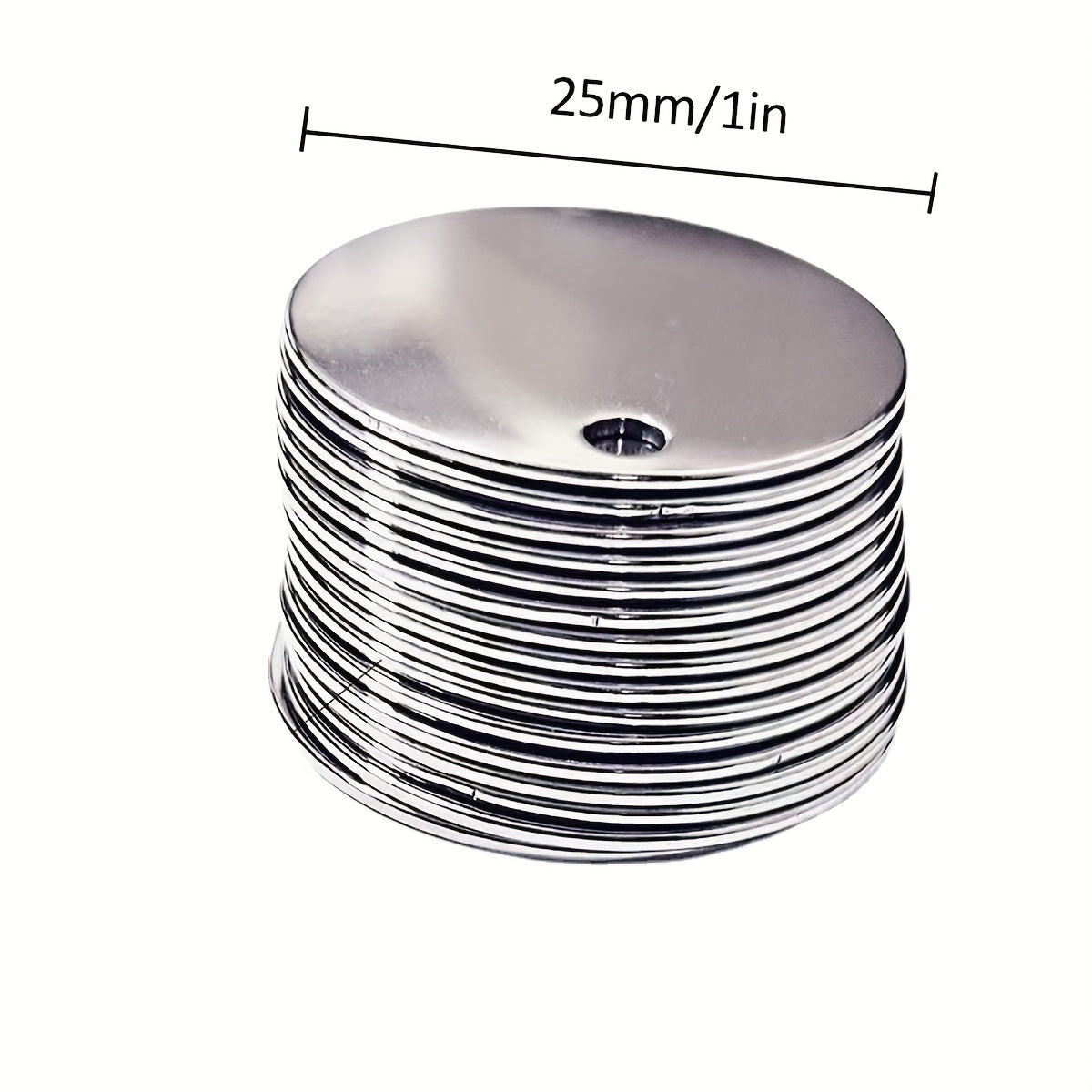 25mm Stainless Steel Round Pendant Discs Set for Jewelry Making Blank Tags for Bracelets Earrings and Necklaces