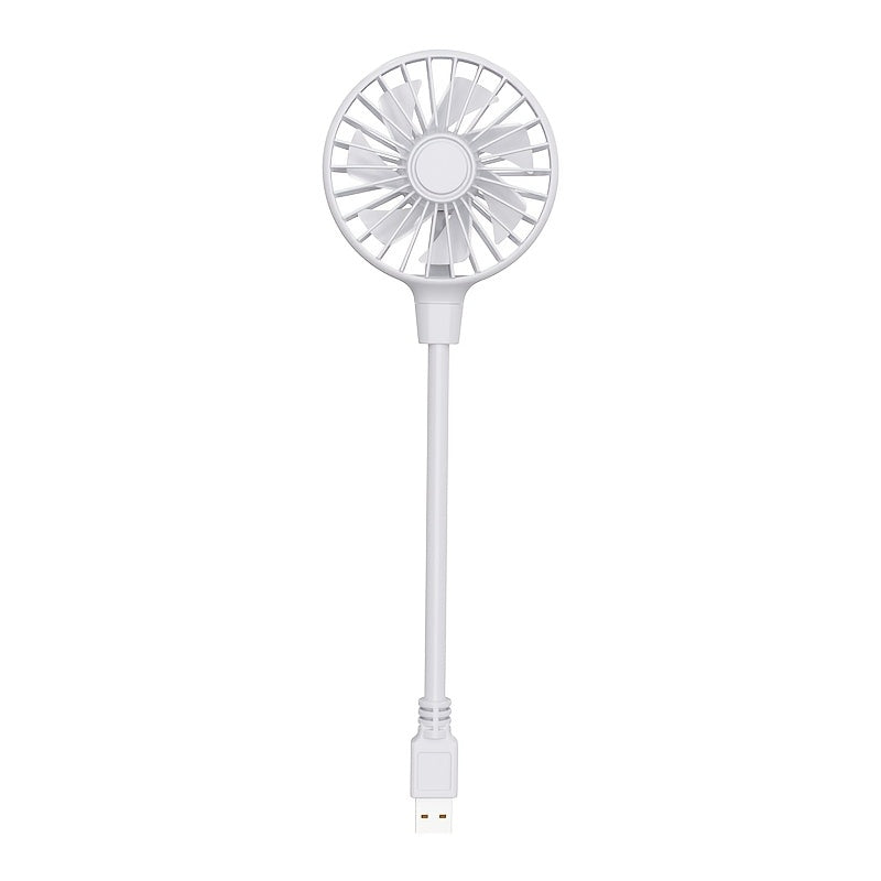 Portable USB Mini Fan for Camping Outdoor Relaxation Compact ABS Body White Blades