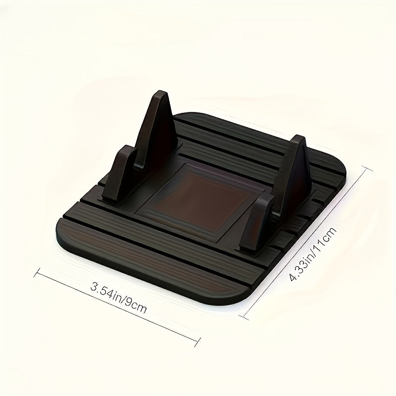 Silicone Car Phone Holder Non-Slip Dashboard Mount 120° Viewing