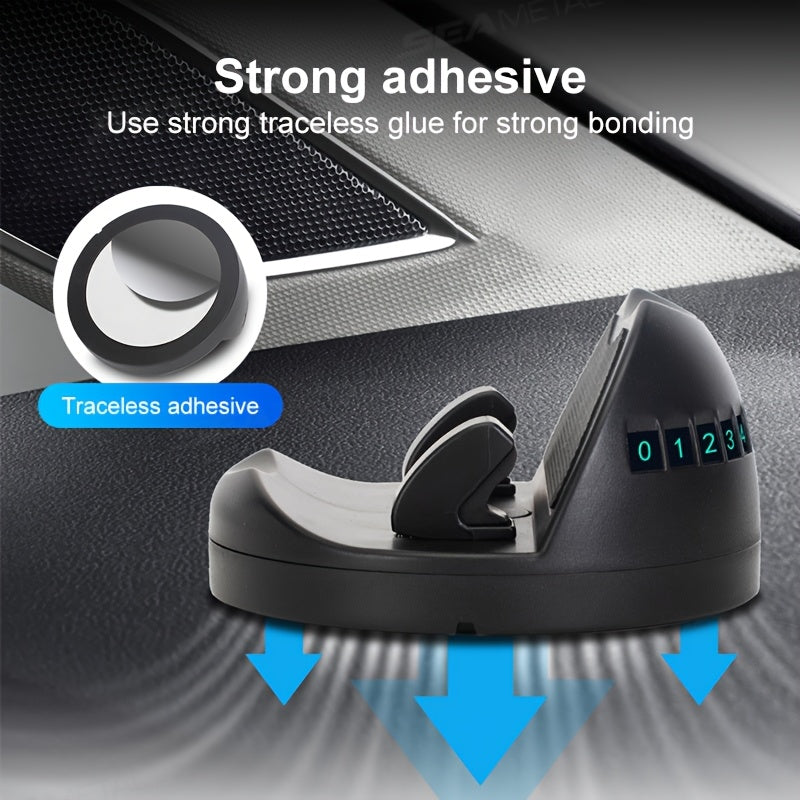 Universal Waterproof ABS Car Mount With Rotatable 360° & Number Plate Display