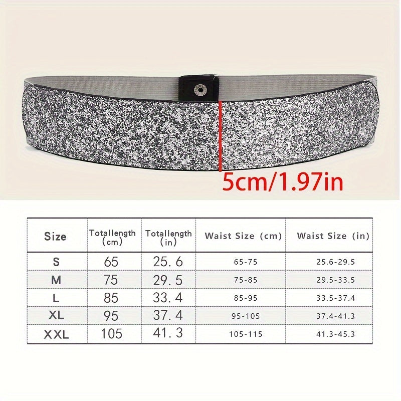 Women's Gold Sequin Belt Fashion Accessory for Party and Evening Wear