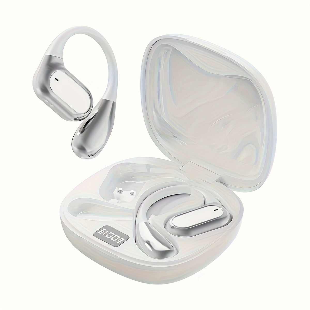 Wireless On-Ear Earbuds with HD Calling and HIFI Bass for Android and iPhone